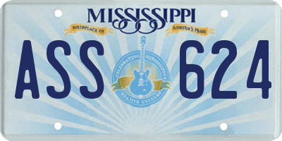 MS license plate ASS624
