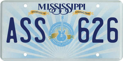MS license plate ASS626