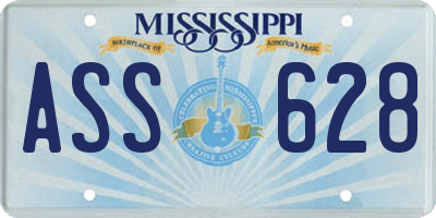 MS license plate ASS628