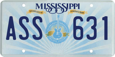 MS license plate ASS631