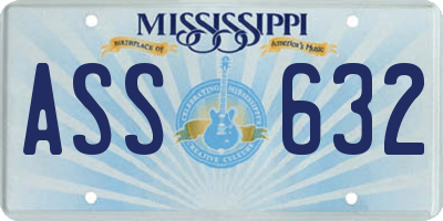 MS license plate ASS632