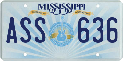 MS license plate ASS636