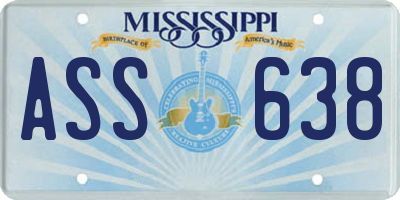 MS license plate ASS638
