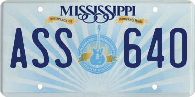 MS license plate ASS640