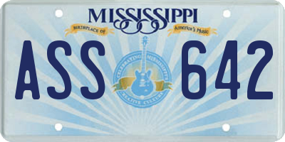 MS license plate ASS642