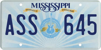MS license plate ASS645