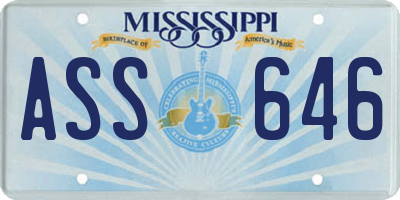 MS license plate ASS646