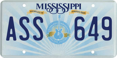 MS license plate ASS649