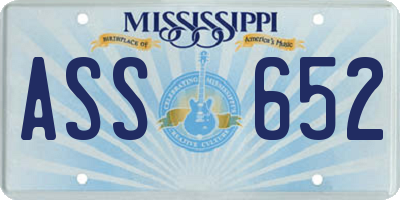 MS license plate ASS652