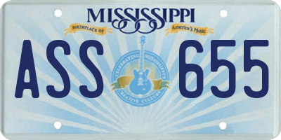 MS license plate ASS655