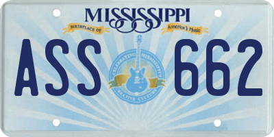MS license plate ASS662