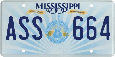 MS license plate ASS664