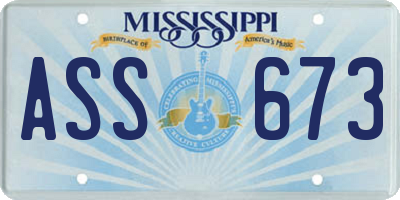 MS license plate ASS673
