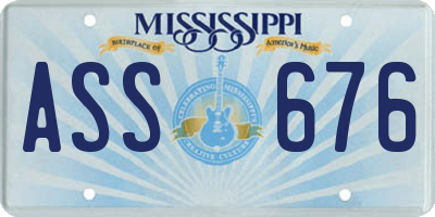 MS license plate ASS676