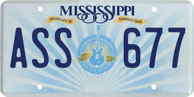 MS license plate ASS677