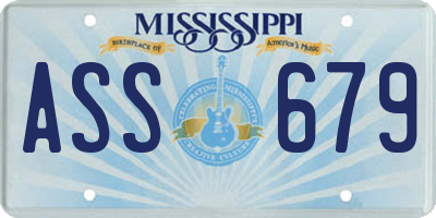 MS license plate ASS679