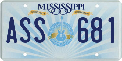 MS license plate ASS681