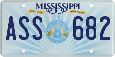 MS license plate ASS682