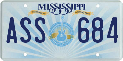 MS license plate ASS684