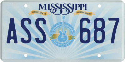 MS license plate ASS687