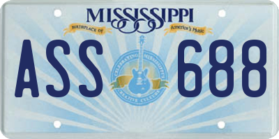 MS license plate ASS688
