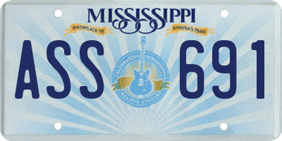 MS license plate ASS691