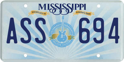 MS license plate ASS694