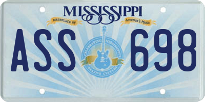 MS license plate ASS698