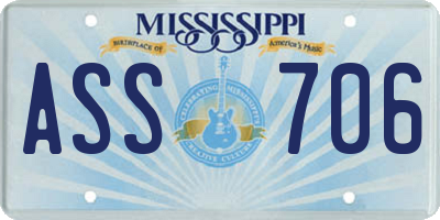 MS license plate ASS706
