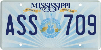 MS license plate ASS709