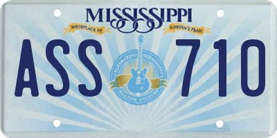 MS license plate ASS710