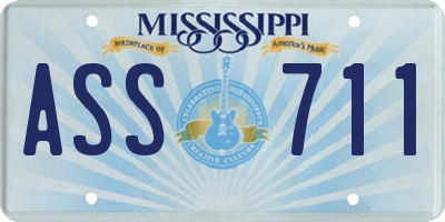 MS license plate ASS711