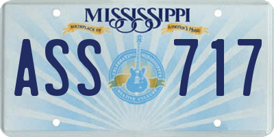 MS license plate ASS717