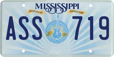 MS license plate ASS719