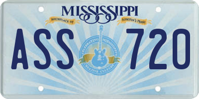 MS license plate ASS720