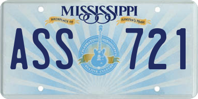 MS license plate ASS721