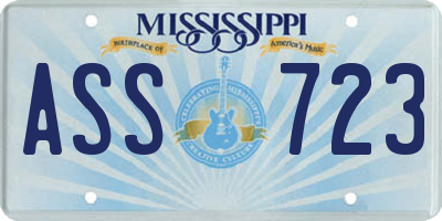 MS license plate ASS723