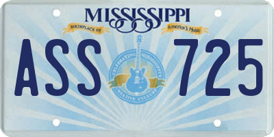MS license plate ASS725