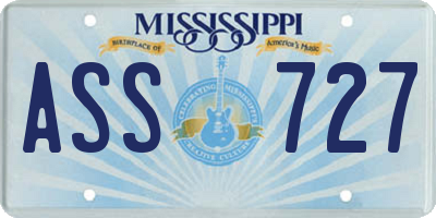 MS license plate ASS727