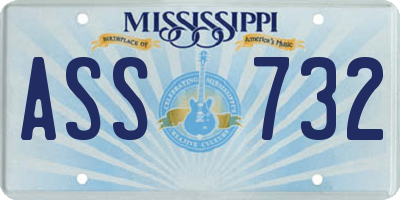MS license plate ASS732