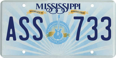 MS license plate ASS733
