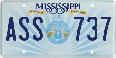 MS license plate ASS737