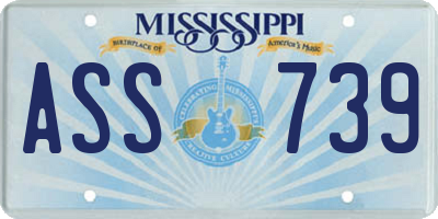 MS license plate ASS739