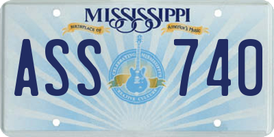 MS license plate ASS740