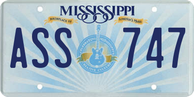 MS license plate ASS747