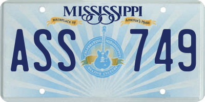 MS license plate ASS749