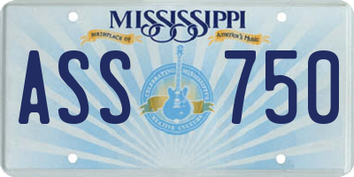 MS license plate ASS750