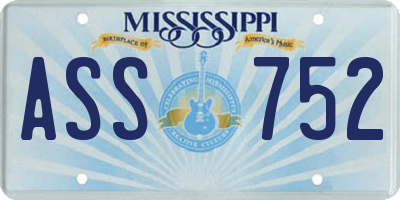 MS license plate ASS752