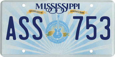 MS license plate ASS753