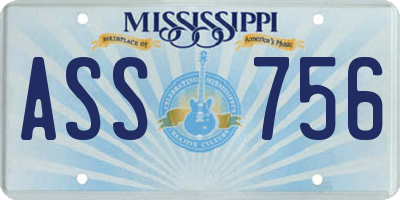 MS license plate ASS756